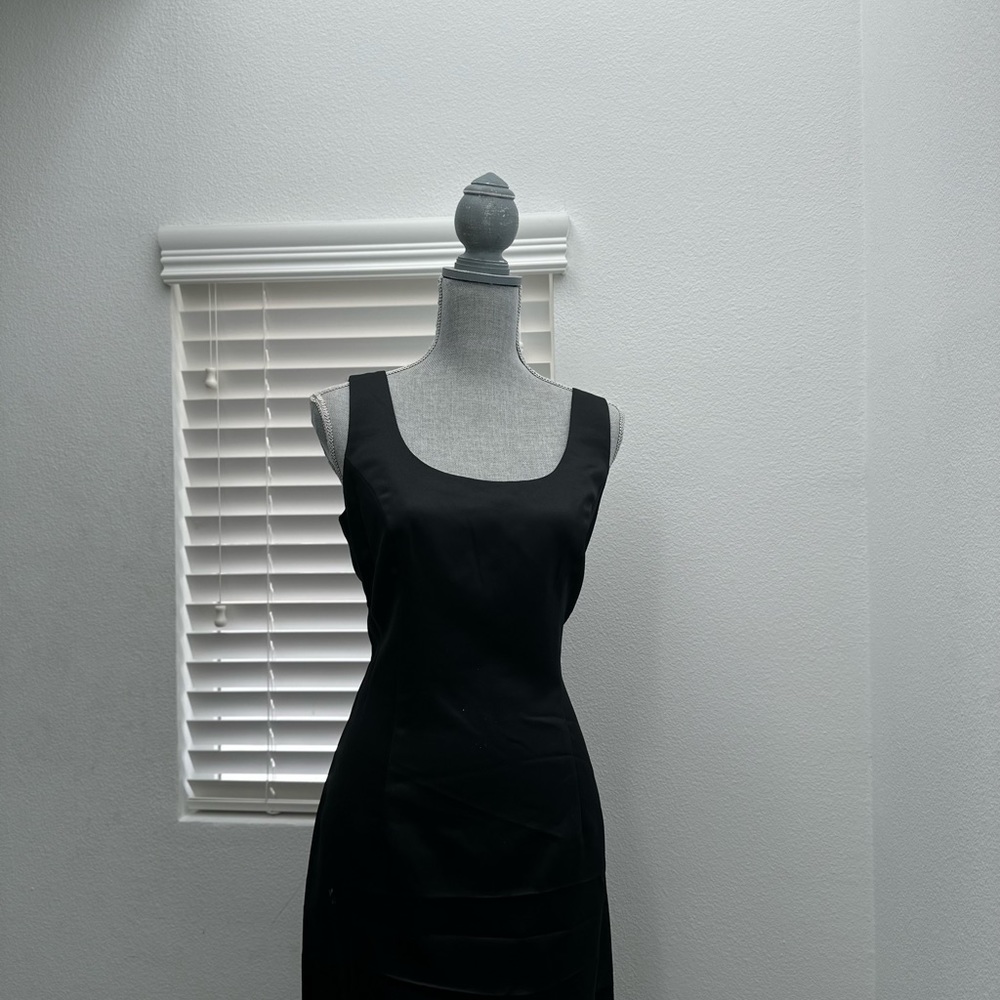 BLACK CLASSY DRESS WITH CHINESE COLAR STYLE BLAZER